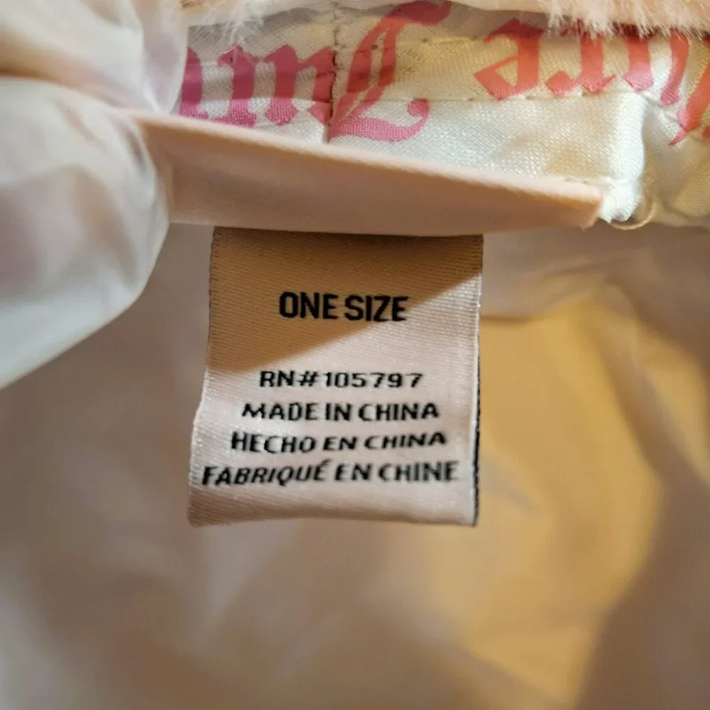 Juicy Couture Pink Faux-Fur Rhinestone Cabbie NWT